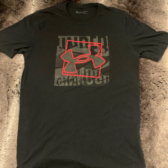 Under armour graphic tee shirt black grey red - Picture 1 of 3